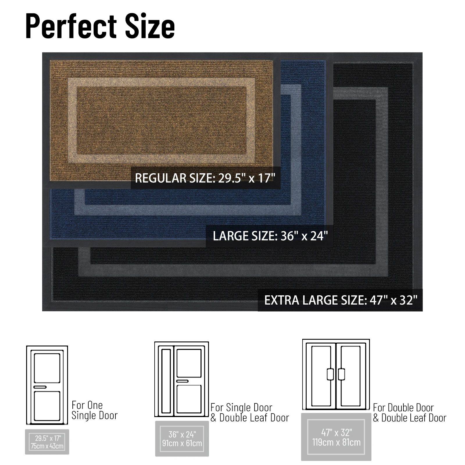 Homaxy Waterproof Door Mat All-Season Rubber Nonslip Door Ma