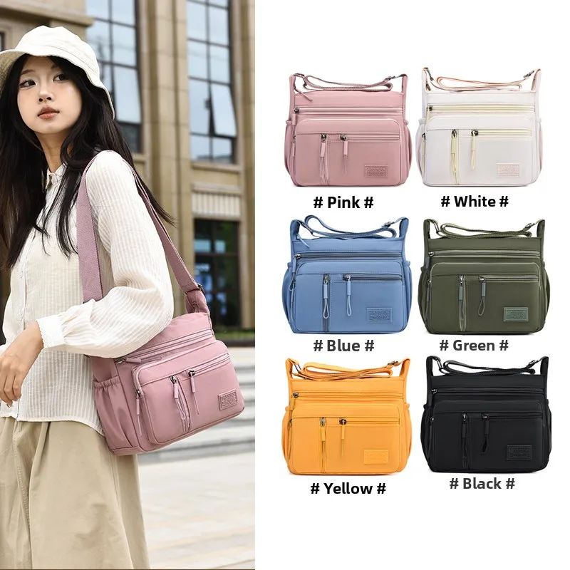 Waterproof Nylon Crossbody Bag For Women Multi-Functional Me