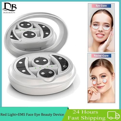 2 In 1 EMS Microcurrent Eye Face Massager Red Light Therapy