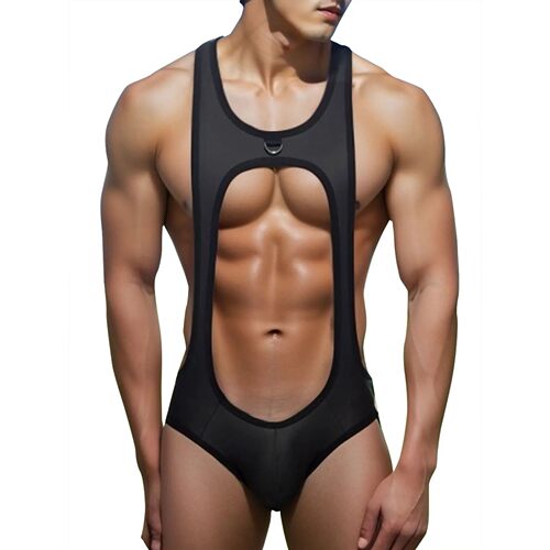 Men's Sexy Nylon Jockstrap Leotard Underwear Wrestling Singl
