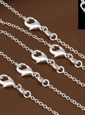 wholesale 5pcs/lot 925 Sterling Silver Chain necklace,Fashio
