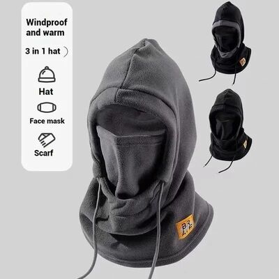 Winter Warm Hat with Mask and Neck Warmer 3-in-1 Windproof B