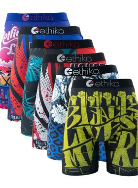 ETHIKA 6Pcs Men Underwear Boxers Breathable Man Swimming Und