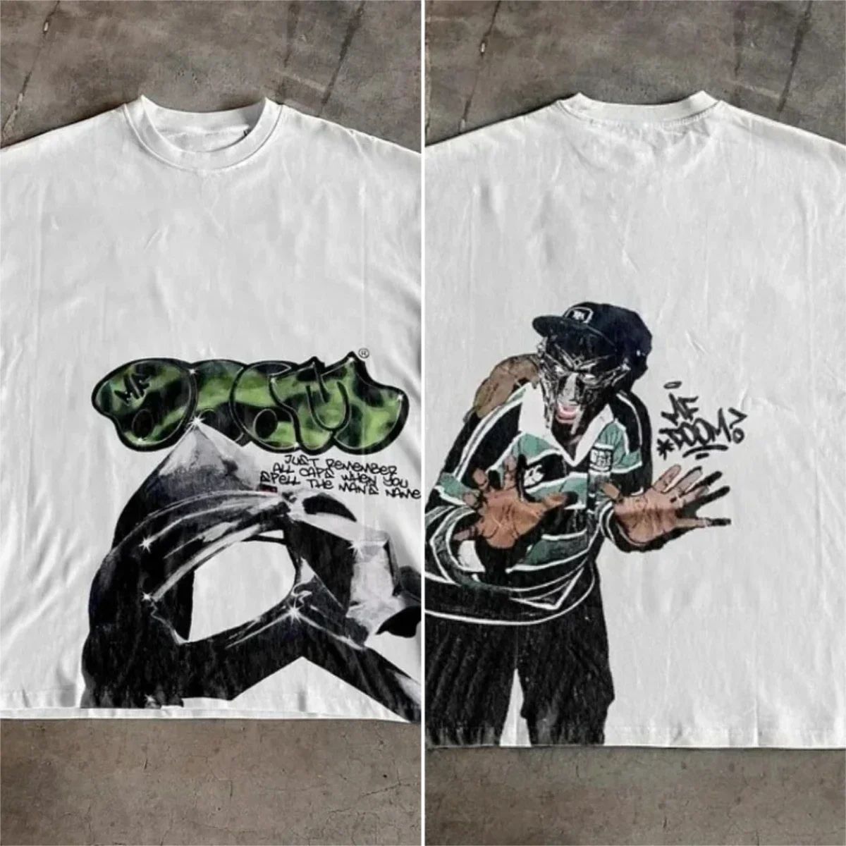 Sopula Vintage The Illest Villain Mf Doom Graphic Casual Str