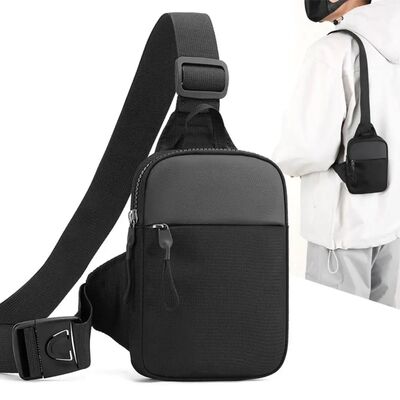 Men's Chest Bag Fashion Small Canvas Shoulder Crossbody Bags