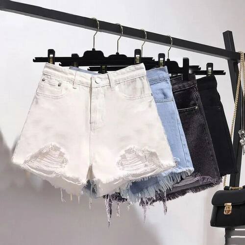 Summer Women's Cowboy Shorts Korean High Waist Casual Denim