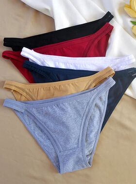3Pcs/set Women Cotton Panties Female Mesh Underpants Solid C
