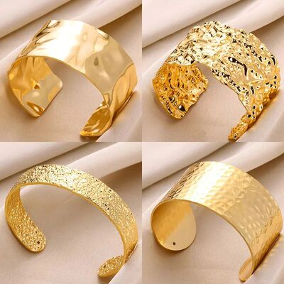 Exquisite Classic Bump Pattern Openning Bangles Bracelet For