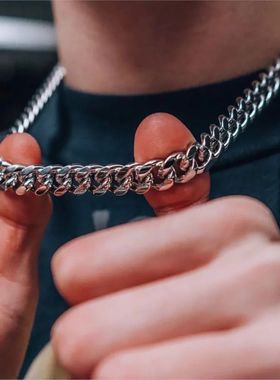 Width 5/7/9MM Hiphop Cuban Link Stainless Steel Chains Neckl