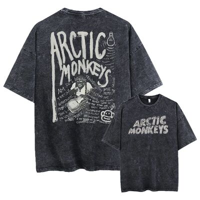 Retro Rock Arctic Monkeys Music Album Graphic T-Shrit Men's