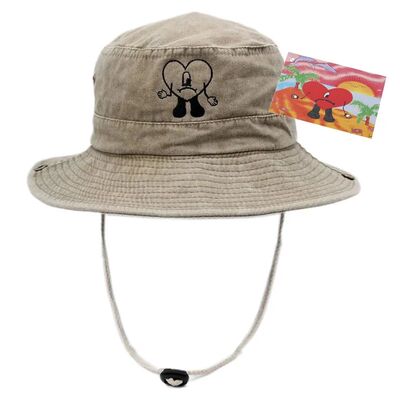Cotton Embroidered Bad Bunny Fisherman Hat UN VERANO SIN TI