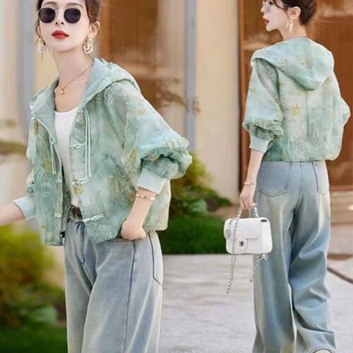 Blouse Jacket Women's Spring/Summer Chinese-style Embroidere