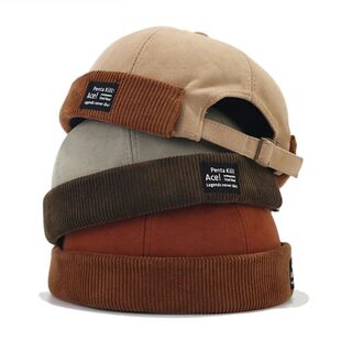 Y2K Vintage Beanie Hat Without Visor Docker Brimless Hats Re