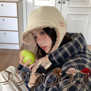 Micro Flaps Warm Ear Lining Fleece with Hat Pilot Winter 1pc