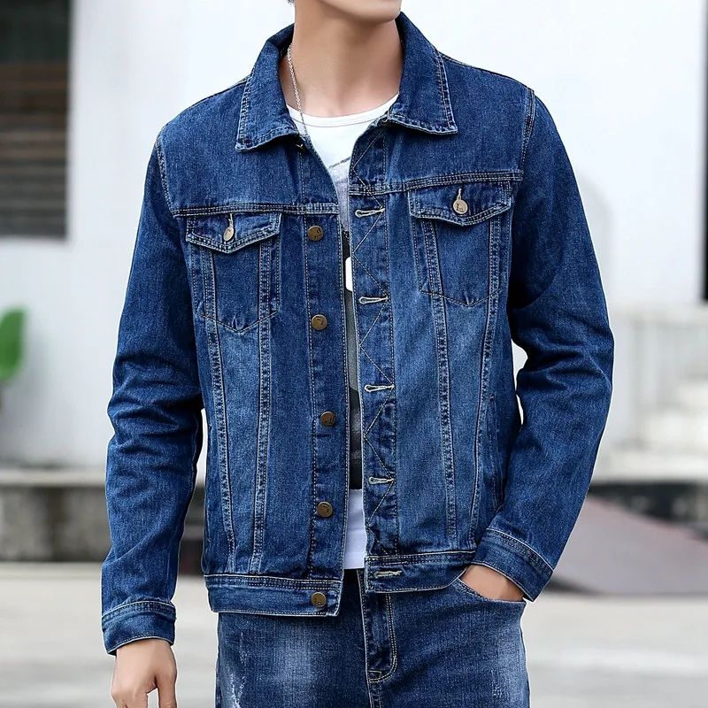 New Spring Autumn Men's Denim Jackets Casual Streetwear Oute
