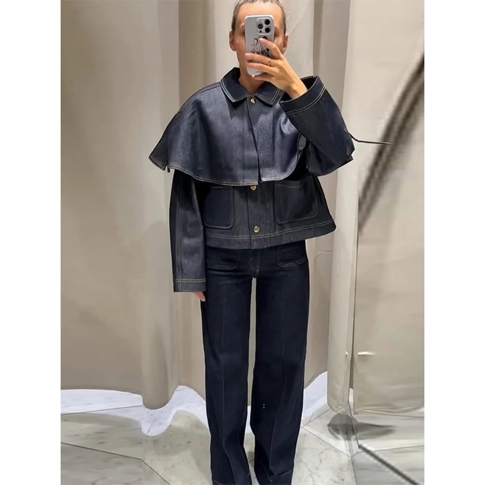 Chic Women's Jacket Turn-down Collar Full Sleeve Single Brea