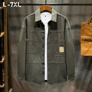 Thick Denim Shirts Men 100% Cotton Spring Autumn Janpanese R