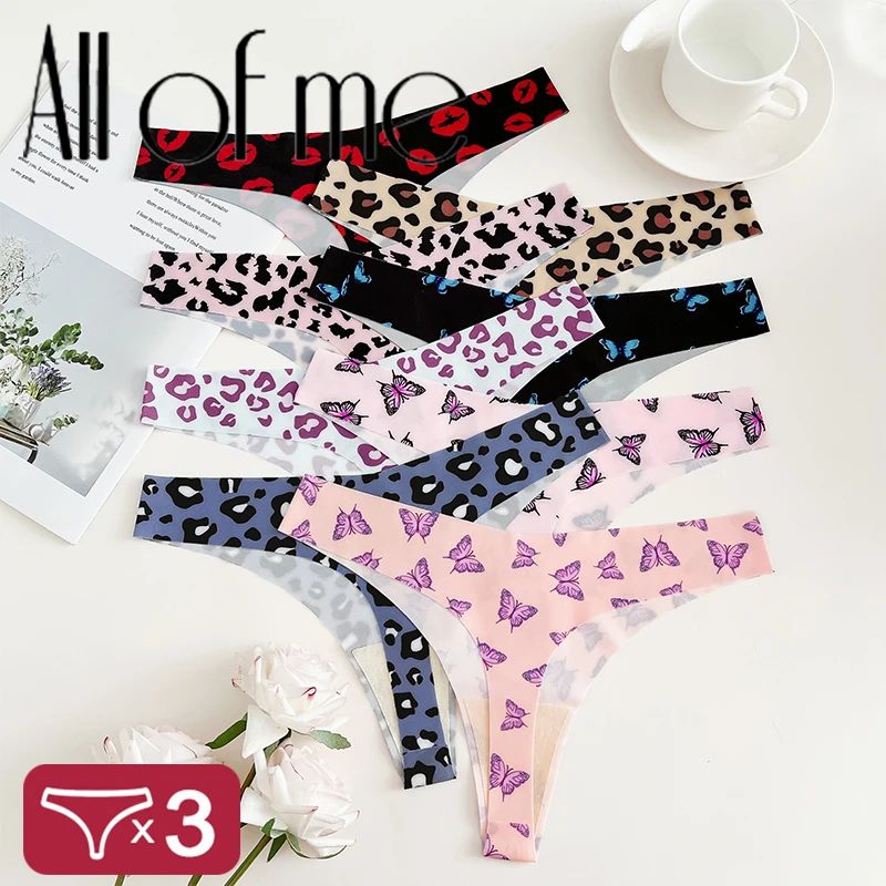 3PCS/SET Sexy G-String For Women Colorful Bikini Female Unde