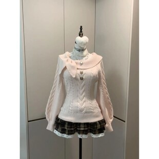 Preppy Style Sweet Knitted Sweater 2000s Aesthetic Gyaru Chi