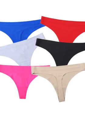 Seamless Panties Sexy Ladies G String Women Ice Silk Tangas