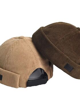 Retro Beanie Hat Unisex Solid Cap Streetwear Hip Hop Brimles