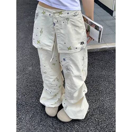Korean Trendy Cool Print Women's Pants Street Personality Y2