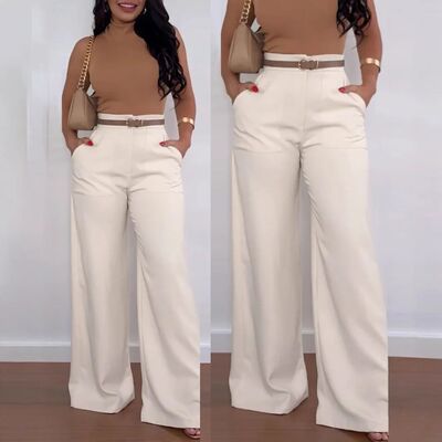 Elegant Straight Leg Wide Leg Pants Versatile Long Pants for