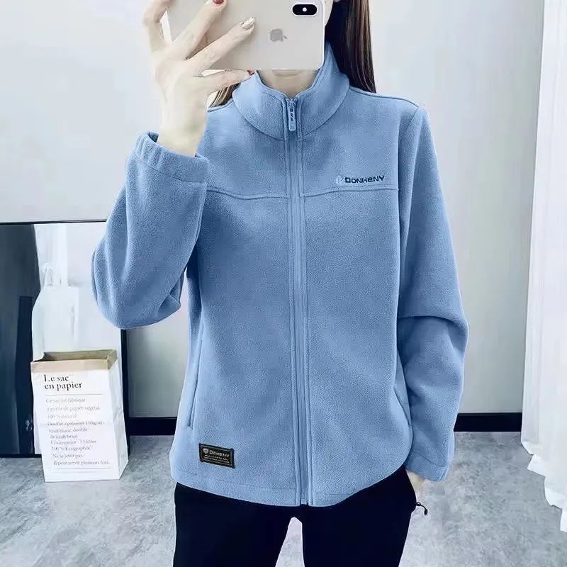 Plus Size Autumn Winter Polar Fleece Warm Coat Women Sweatsh