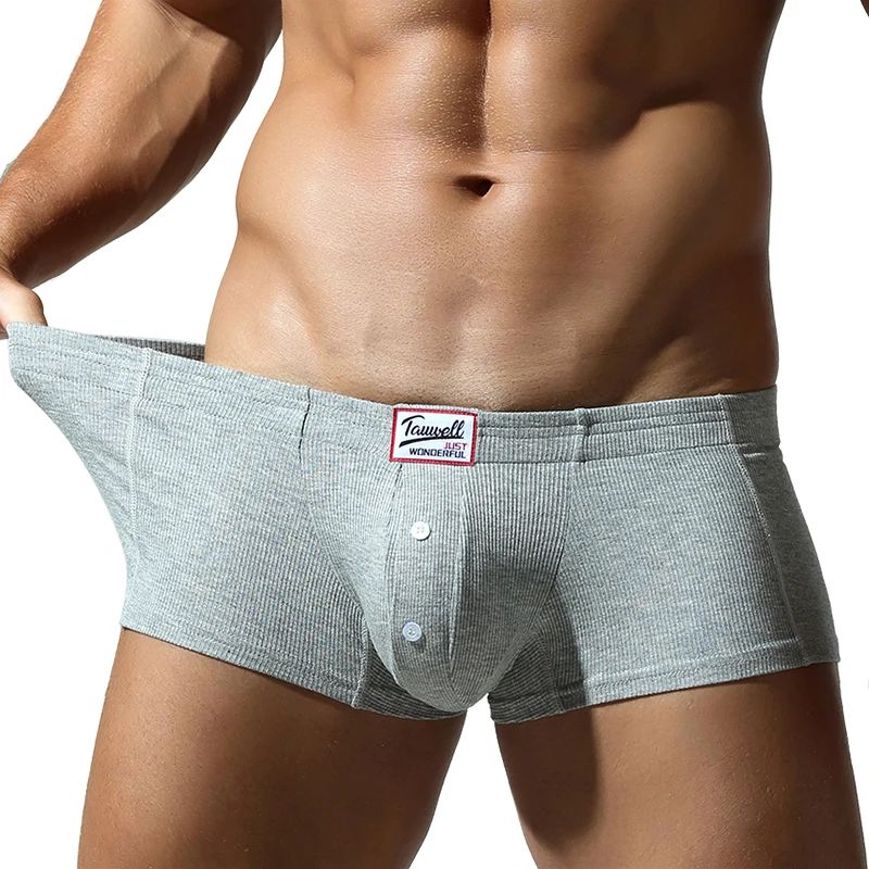 Men's flat underwear, made of synthetic cotton, high elastic