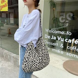 Bags Leopard Print Women Fashionable Shoulder Flower Trend