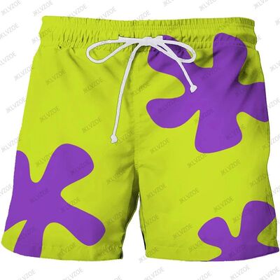 3D Anime Summer New Patrick Star Board Shorts Trunks Quick D