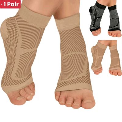 1Pair Sports Ankle Support Brace Compression Sleeve Plantar