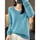 Merino Pullover Wool Fashion100% Sweater Cashmere Women Kni