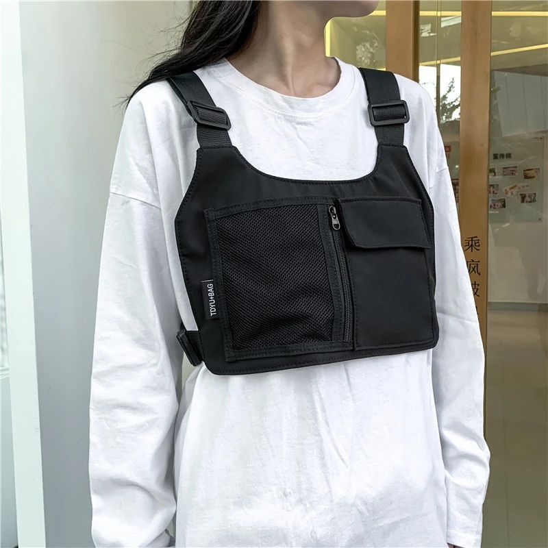 Hip-hop Streetwear Unisex Chest Rig Bag High Quality Nylon C