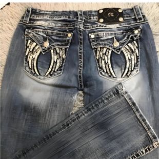 Women Retro Harp Jeans Embroi Sequined Y2K New American Punk