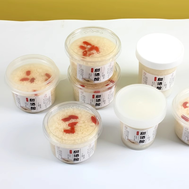 水果捞甜品血糯米酒甜酒酿打包盒图片