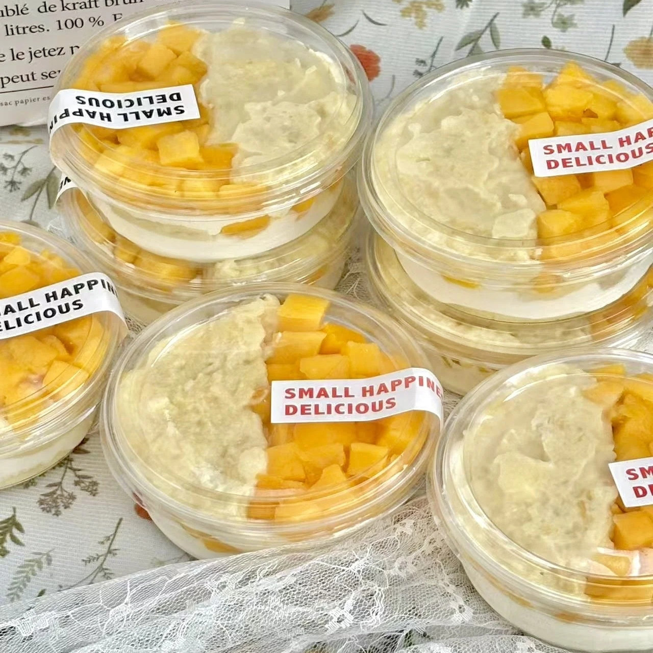 一碗榴莲千层包装盒提拉米苏甜品盒子烘焙芒果慕斯蛋糕打包盒透明