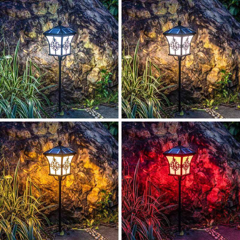 太阳能灯户外中式庭院草坪灯家用超亮照明柱头灯路灯防水室外别墅