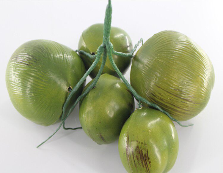 仿真植物椰子果 绿植椰子树椰果 仿真热带水果 装饰拍摄厂家