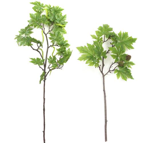 仿真植物沙纸叶绿植枫树叶龟背叶梧桐叶构叶工程园林造景沙纸叶