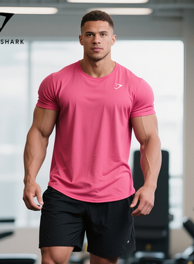 国现GYM肌肉鲨鱼ARRIVAL男女速干短袖针眼吸湿排汗技术CF户外健身