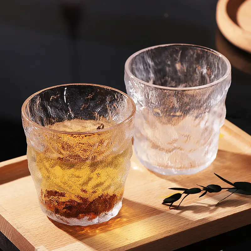 包邮冰川玻璃杯家用日式水杯女