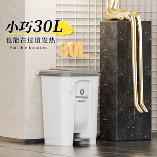 商用垃圾桶大容量脚踏带盖别墅30升户外庭院大号厨房家用卫生桶