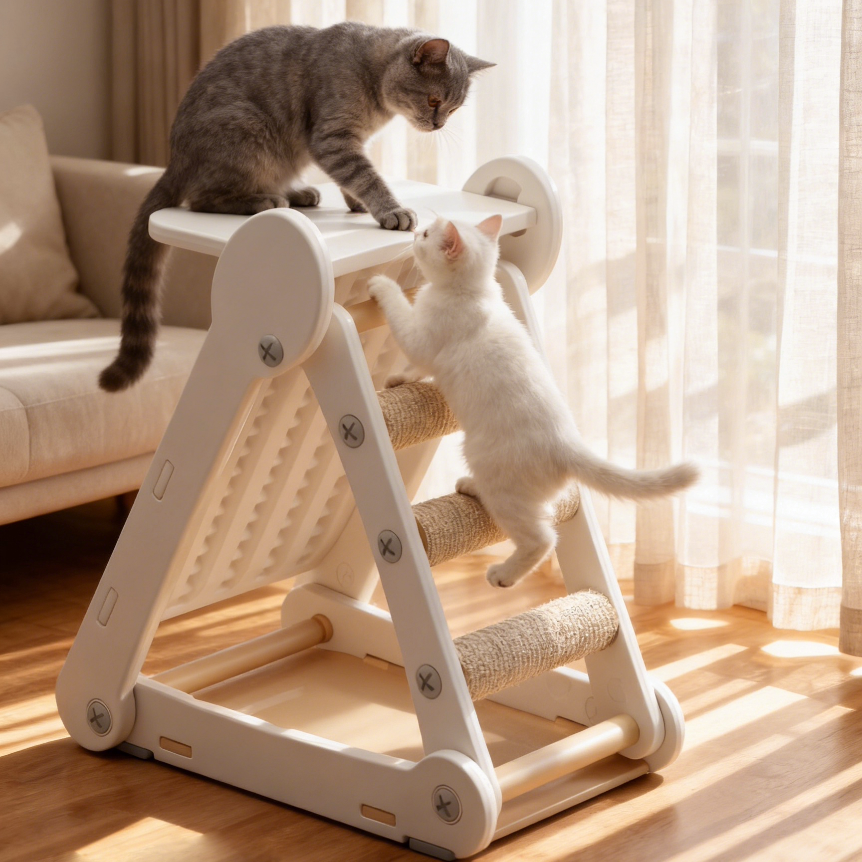宠乐乖多功能跳台猫抓架猫抓板