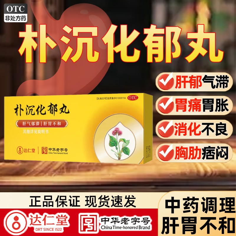 【达仁堂】朴沉化郁丸9g*10丸/盒