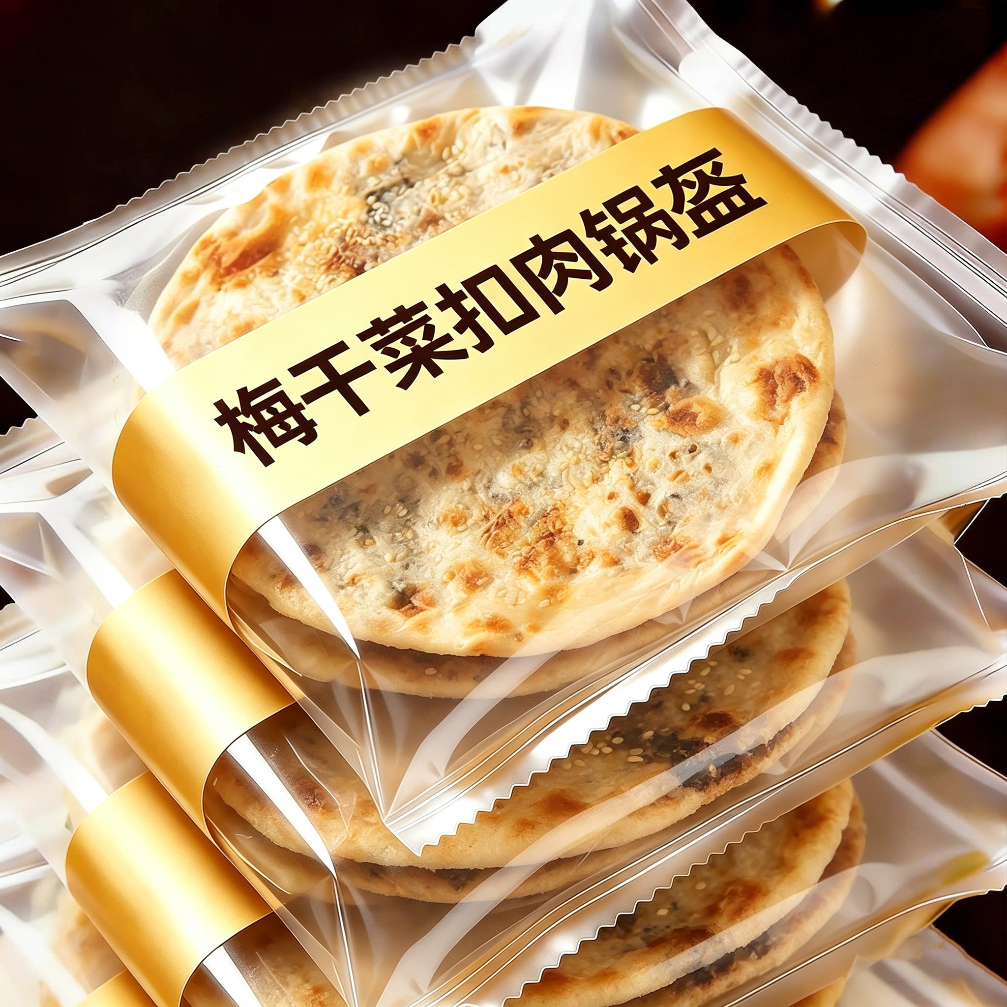 正宗湖北梅干菜扣肉锅盔皮酥馅多