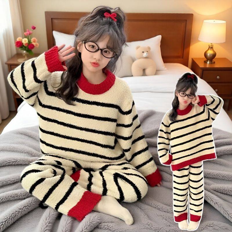 女童睡衣冬款2025新款儿