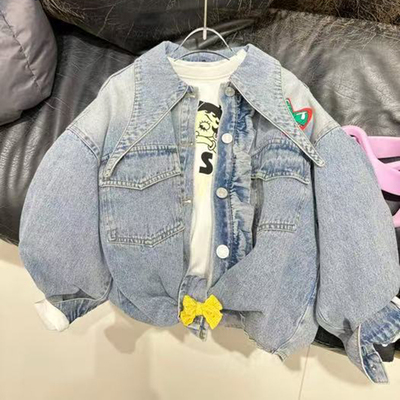 新款儿童装男女童春秋牛仔外套6065