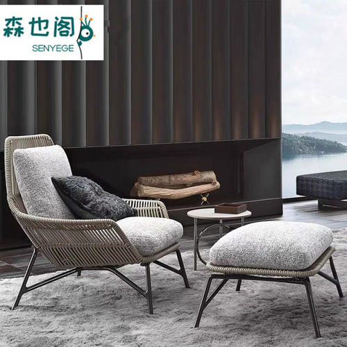 户外藤沙发茶几组合庭院休闲阳台藤椅阳光房花园酒店室内别墅家具