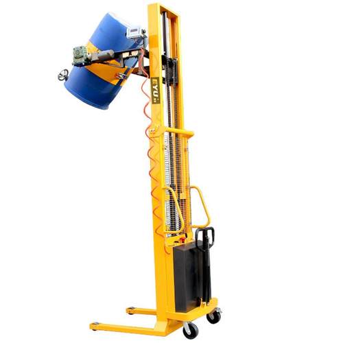 YL450A-1半自动油桶秤翻转车称重式装卸车圆料桶车带电子秤倒料机